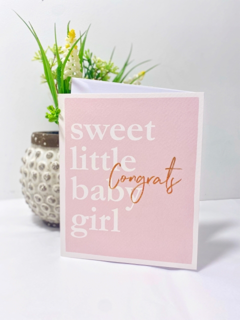 Baby Girl Congrats Card