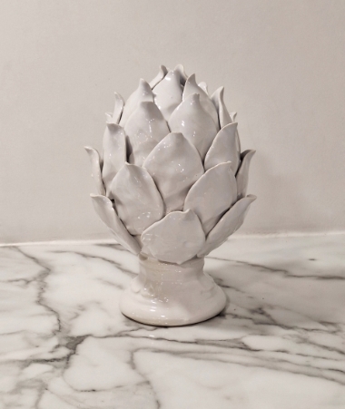 White Ceramic Decorative Artichoke